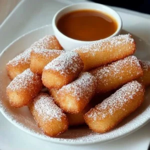 Crispy Air Fryer churro bites coated with cinnamon sugar