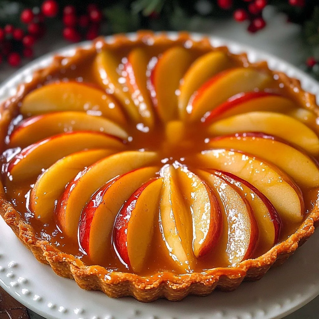 Slice of homemade Apple Cinnamon Cake with apples and cinnamon topping