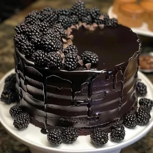 Decadent slice of Black Velvet Cake topped with cream cheese frosting