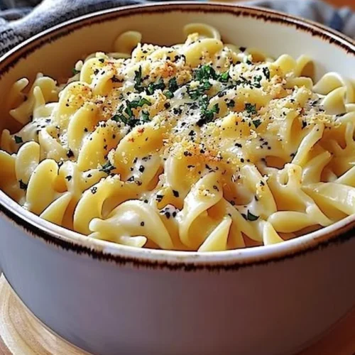 Delicious cafeteria noodles served in a colorful dish