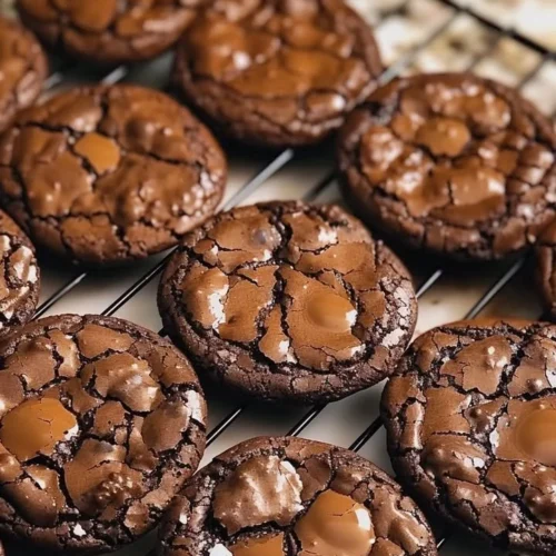 Chewy fudgy chocolate cookies with a rich texture and chocolatey flavor
