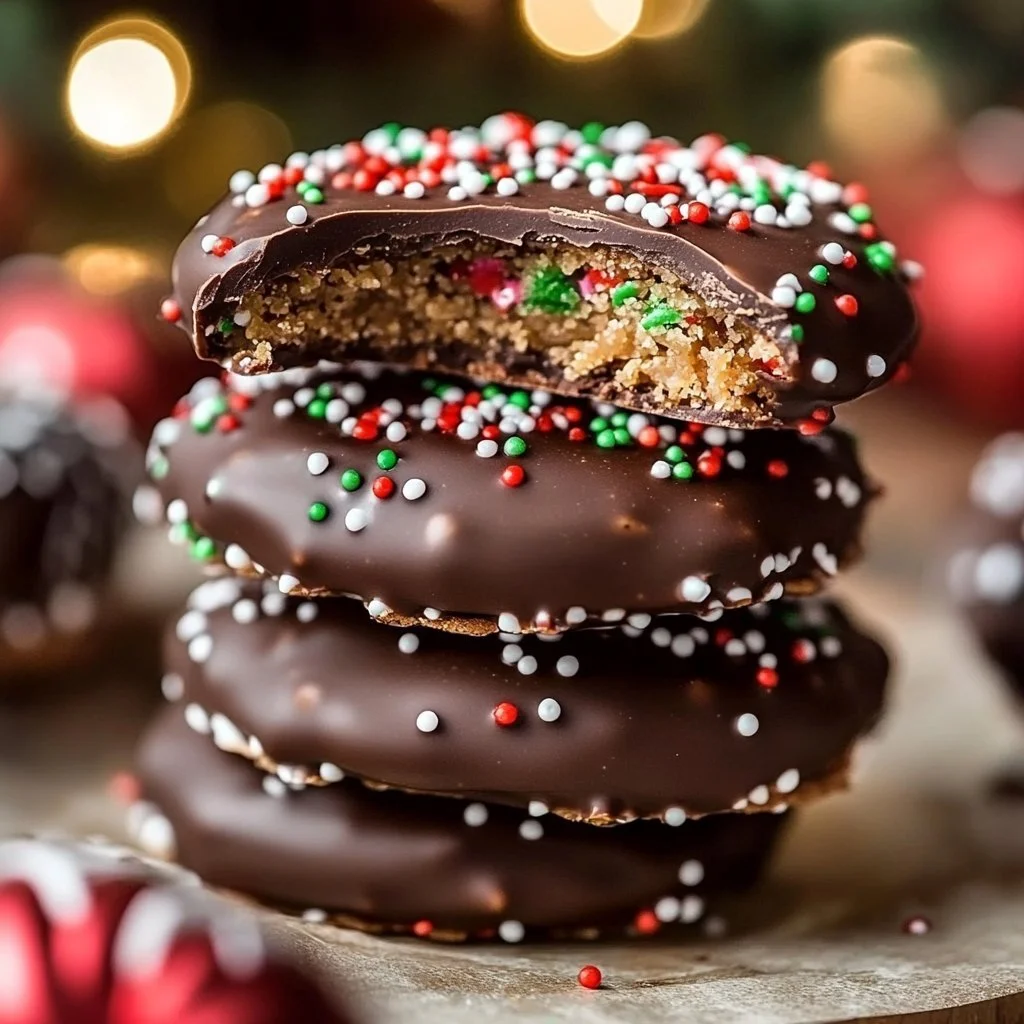 Delicious Chocolate Peanut Butter Stacks ready to be enjoyed