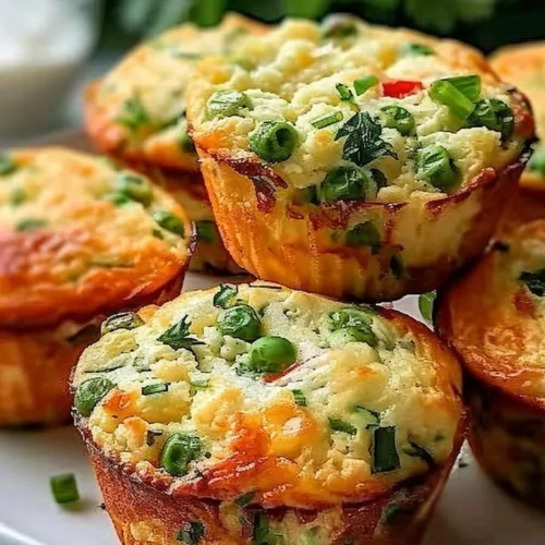 Cottage cheese breakfast muffins fresh out of the oven