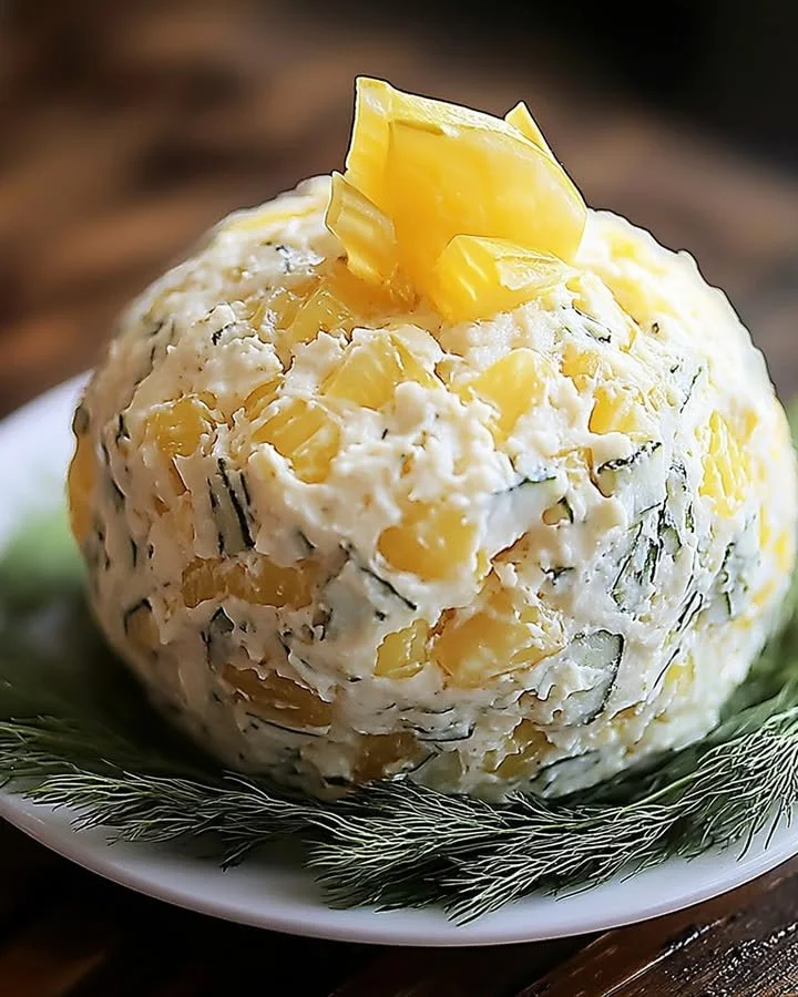 Creamy Dill Pickle Cheese Ball appetizer recipe