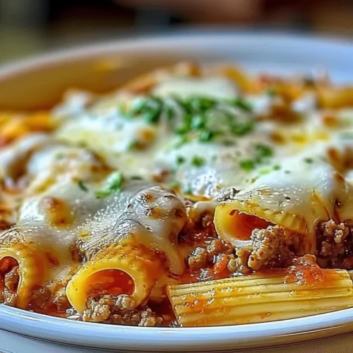 Creamy ricotta beef stuffed shells pasta served on a plate