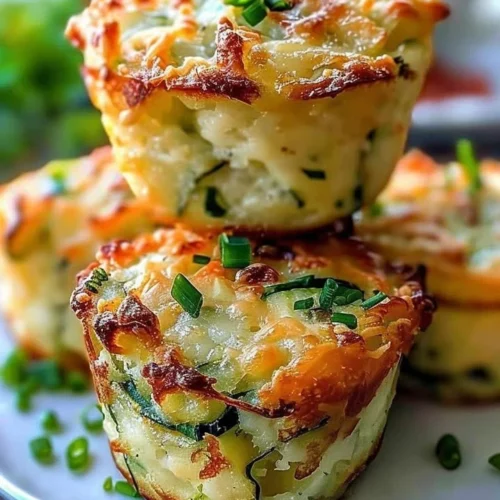Crispy Parmesan zucchini potato muffins baked to golden perfection