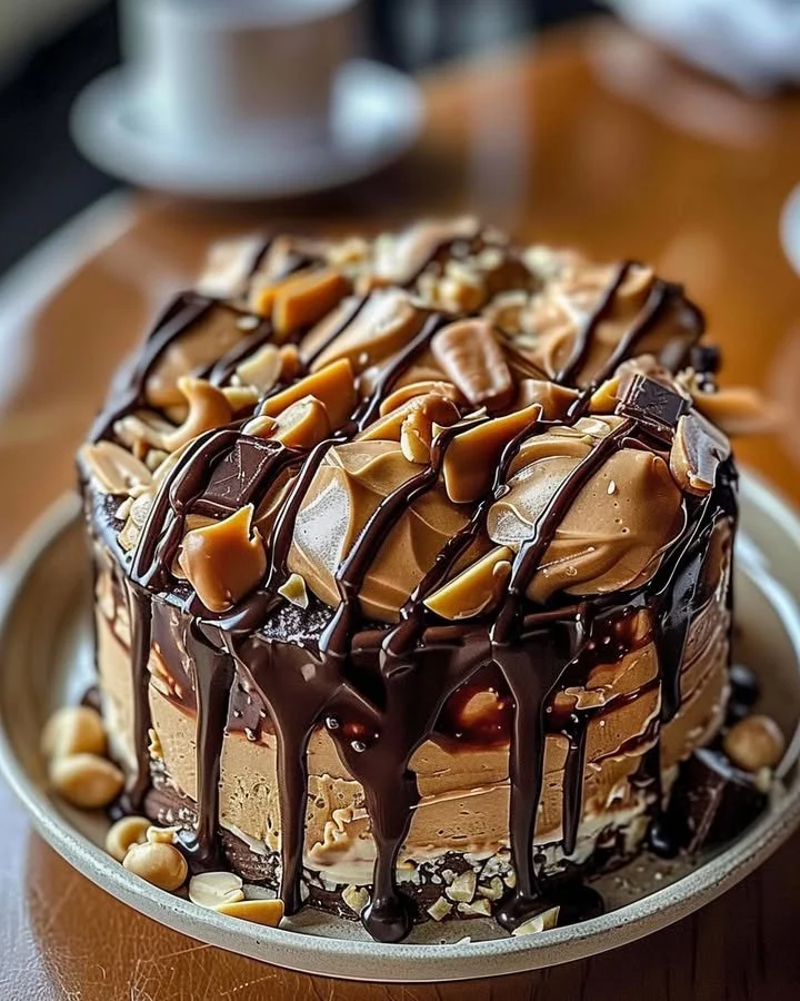 Delicious dessert featuring chocolate peanut butter for a rich indulgence