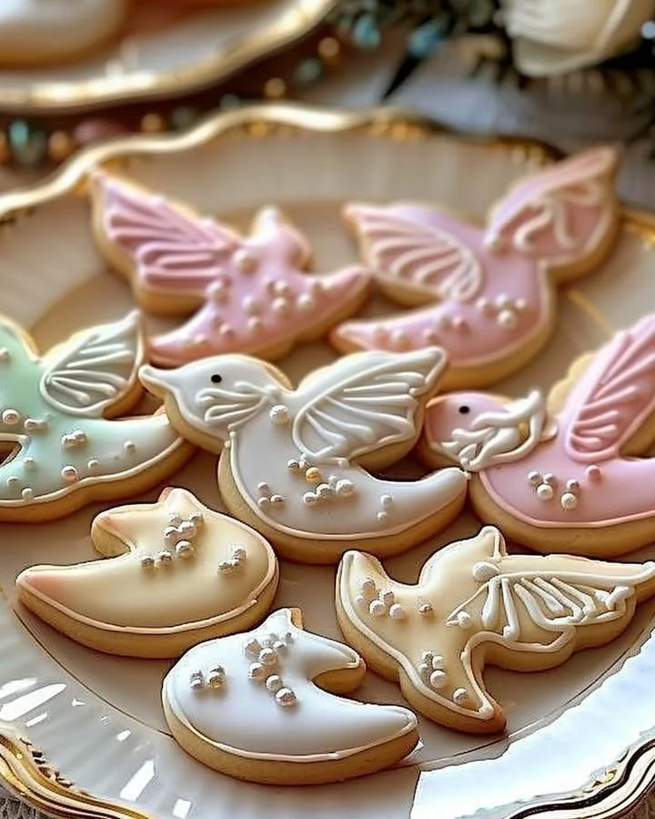 Delicious Dove sugar cookies ready to be enjoyed, perfect for any occasion.