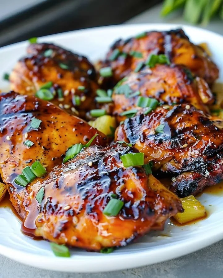 Delicious easy Hawaiian chicken served with pineapple and vegetables