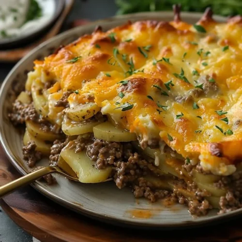 Delicious easy hobo casserole dish with vegetables and meat