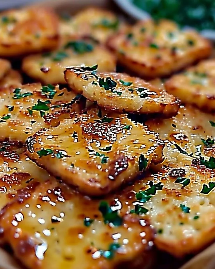 Garlic Bread Ritz Bits snack with cheese and herbs