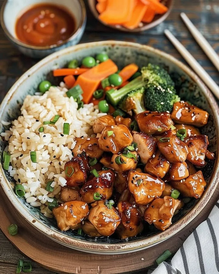Delicious Hibachi Chicken served with vegetables on a hibachi grill.