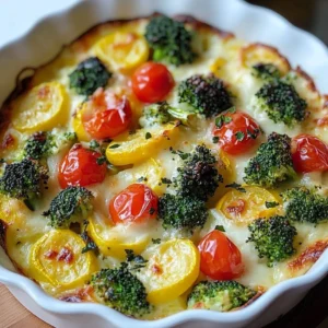 High-protein veggie bake featuring cottage cheese and colorful vegetables