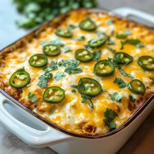 Delicious Keto Taco Casserole topped with cheese and fresh toppings