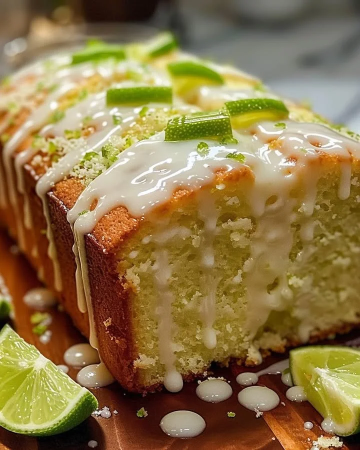 Key Lime Pound Cake with a vibrant Key Lime Glaze