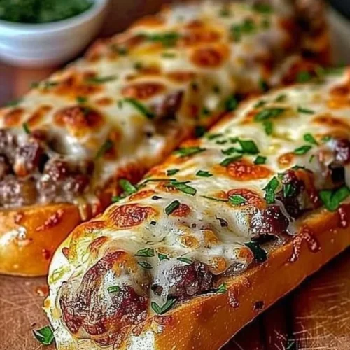 Philly Cheesesteak Stuffed Cheesy Breadsticks on a plate