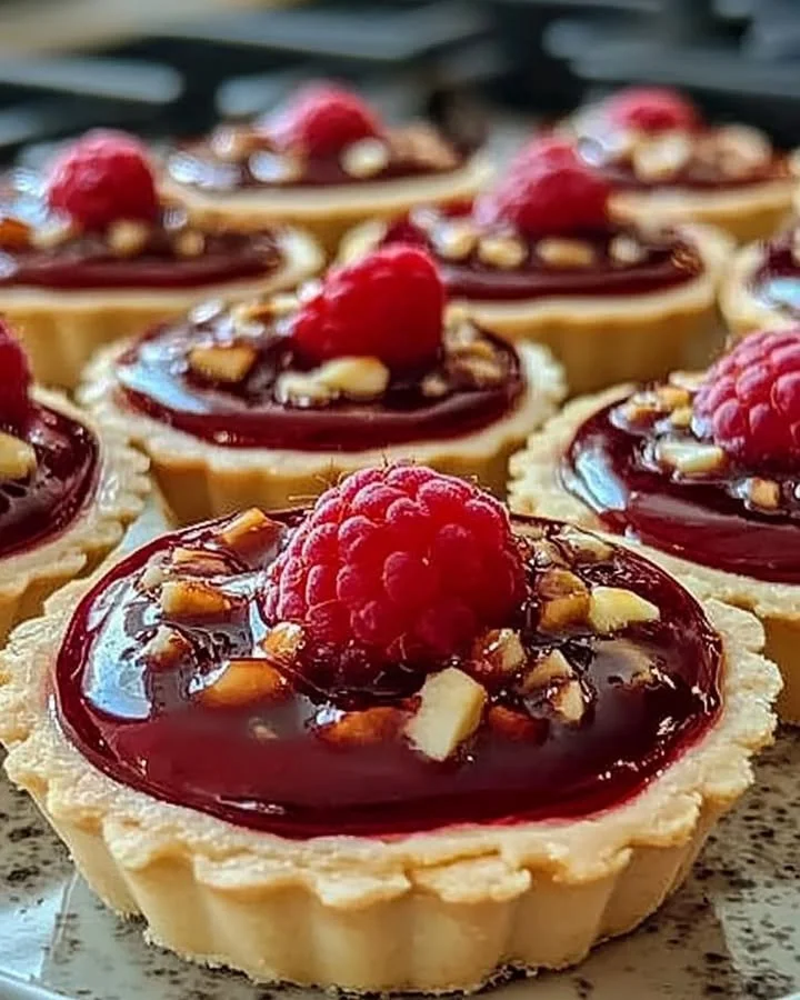 Delicious Raspberry Rhapsody Tarts made with fresh raspberries and flaky pastry.
