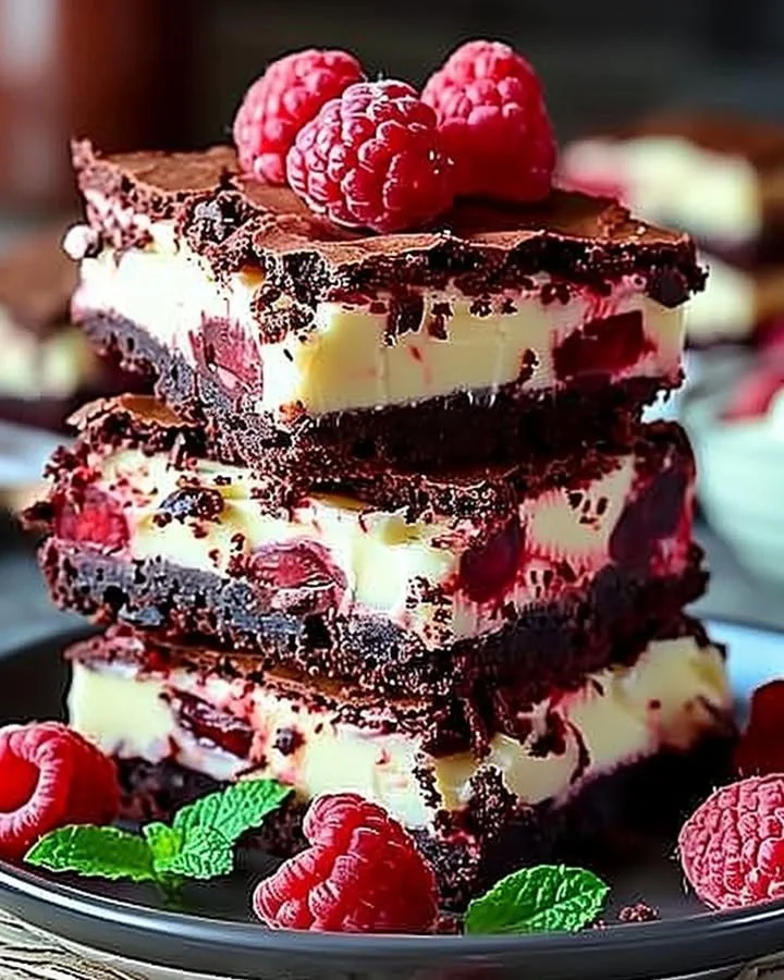 Deliciously rich Red Velvet Brownies topped with cream cheese frosting