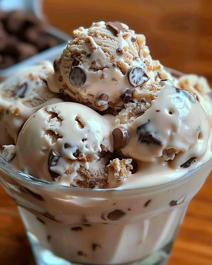 A delicious bowl of Rocky Road Ice Cream with chocolate, marshmallows, and nuts.