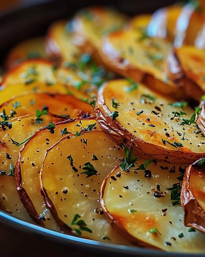 Deliciously sliced baked potatoes served with toppings