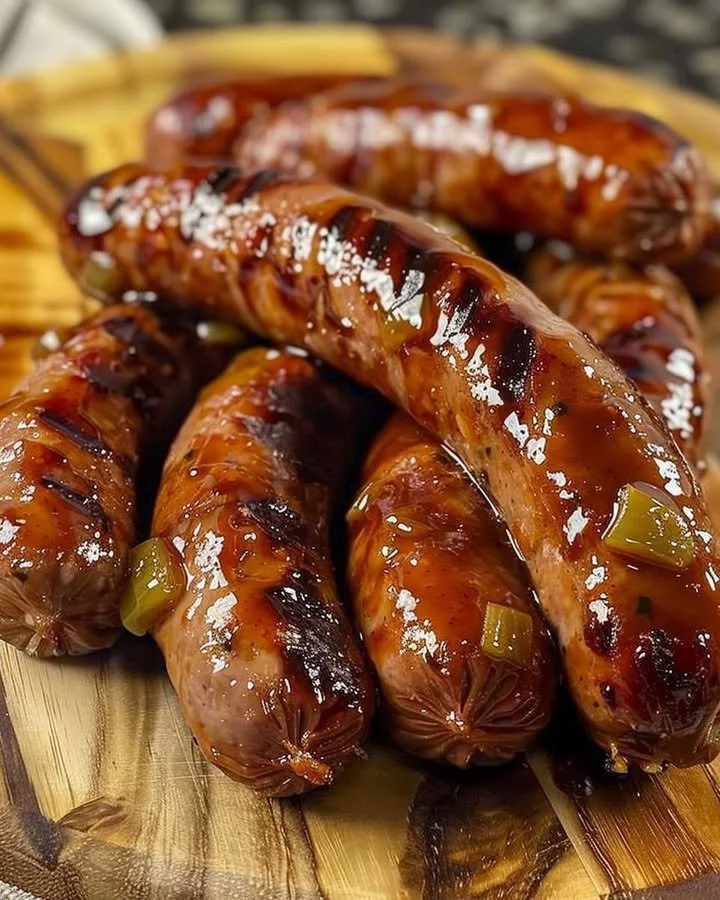 Delicious Zesty Mississippi Cocktail Sausages served on a platter